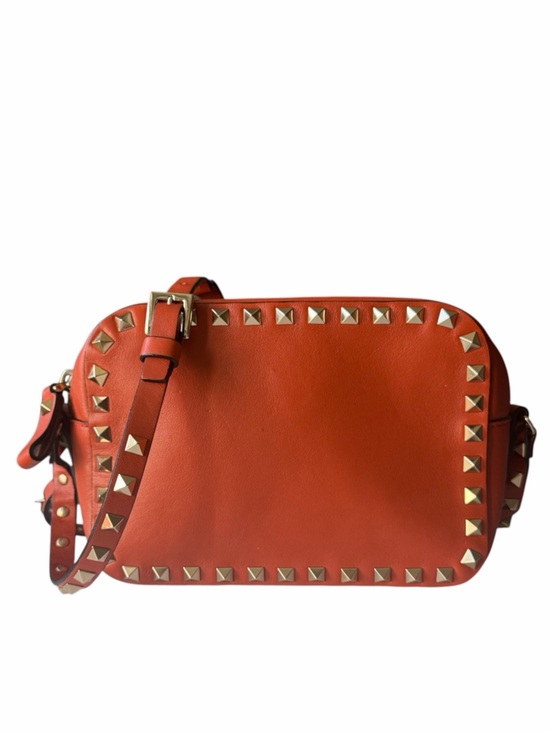 Valentino Garavani Handbags - Valentino Garavani Rockstud Orange Leather Camera Crossbody Bag
